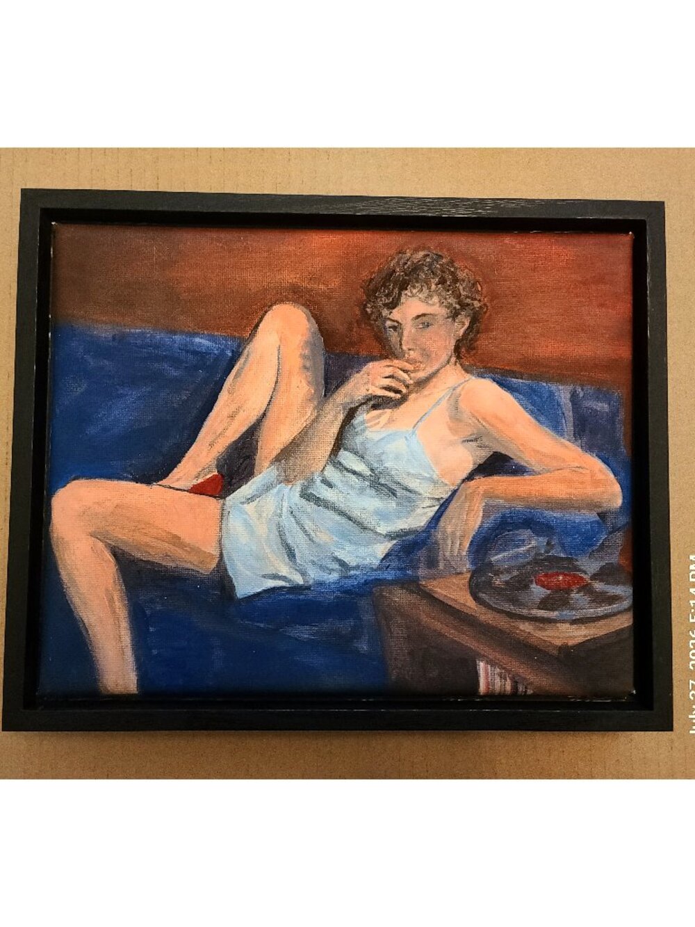 Original Modern Expressionist Acrylic Painting Female Portrait 8x10 Canvas